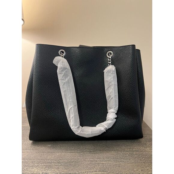 Emporio Armani Palmellato Leather-Effect Shopper Bag with Eagle Charm - Picture 10 of 16